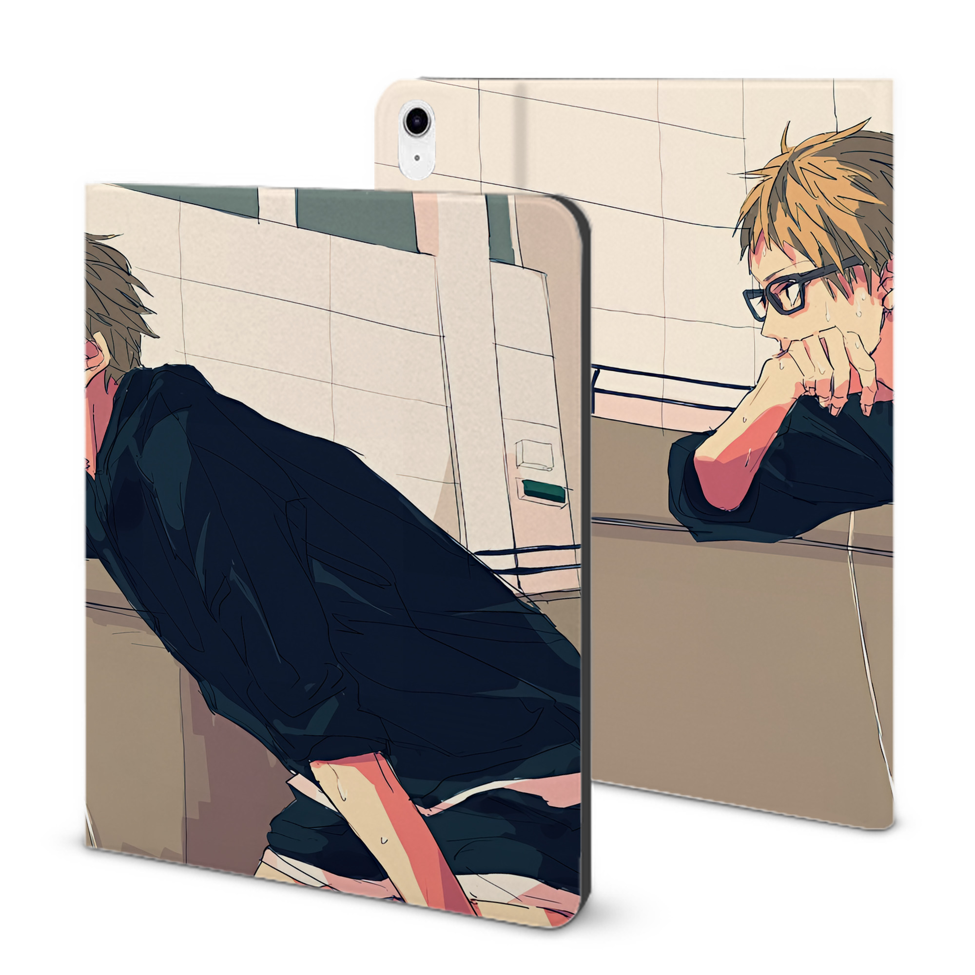 （画像用） ハイキュー!! Haikyu!! IPad ケース ブック型 PUレザー TPU 耐衝撃 軽量 薄型 ペン収納なし 全面保護 IPad 各モデル対応